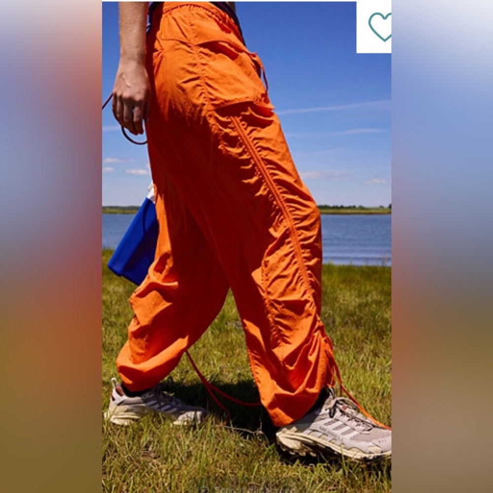 NWOT Free People, In The Wildflowers Pants, Multiple Sizes in Blood Orange - Picture 9 of 13